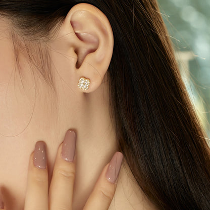 Four-Leaf Clover Flower Shaped Earrings