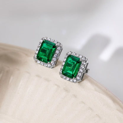 Luxurious Dainty Emerald Cut Banquet Earrings