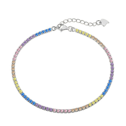 Dazzling Colorful Round Cut Daily Bracelet