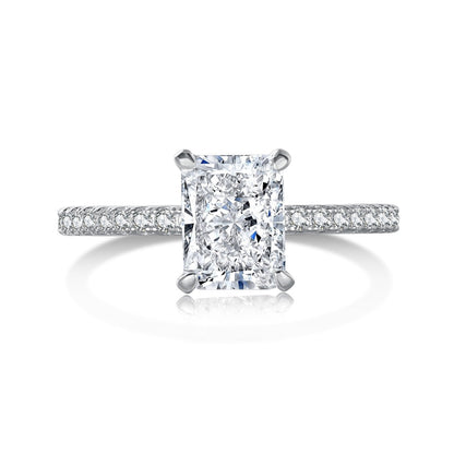 2.0 Carat Dazzling Sparkling Radiant Cut Party Ring