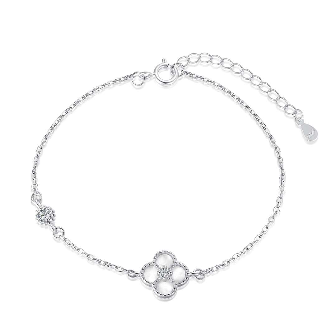 Delicate Four Leaf Clover Bracelet