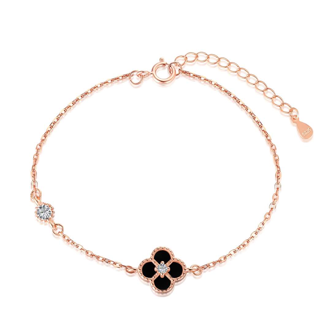 Delicate Four Leaf Clover Bracelet