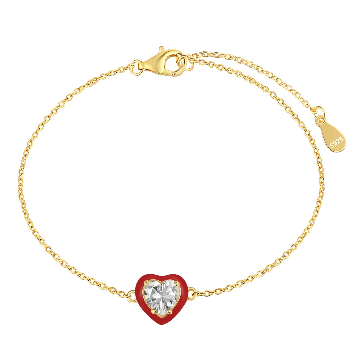 Sparkling Romantic Heart Shape Lover Bracelet