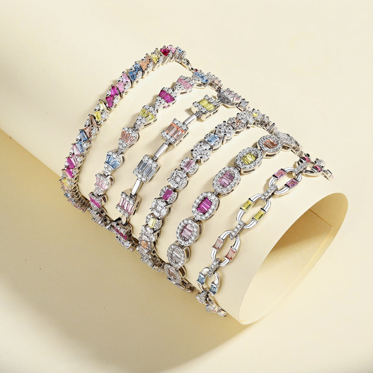 Dazzling Radiant Multi Cut Daily Bracelet