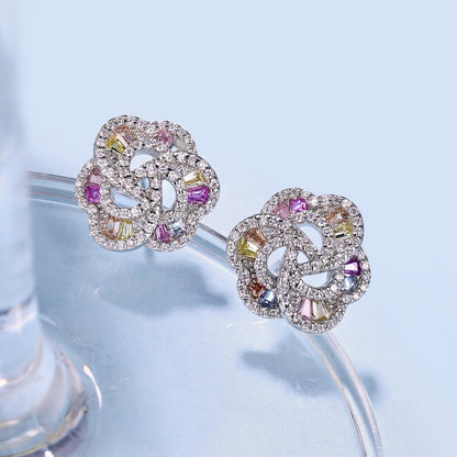 Exquisite Flower Shape Daily Earrings