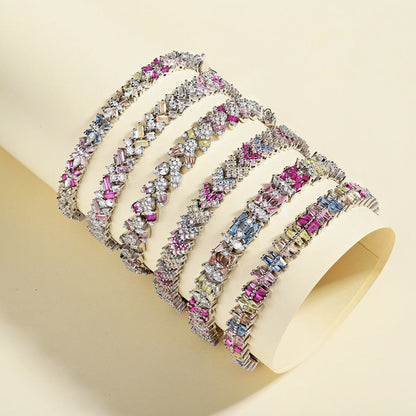 Delicate Colorful Multi Cut Party Bracelet