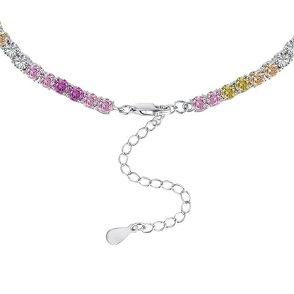 Delicate Colorful Tennis Necklace