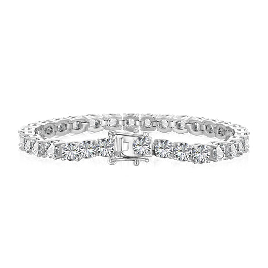 Ornate Sparkling Round Cut Wedding Bracelet