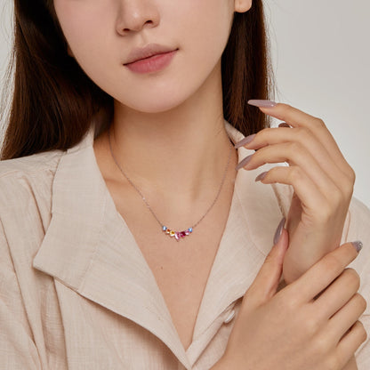 Dainty Colorful Heart Necklace