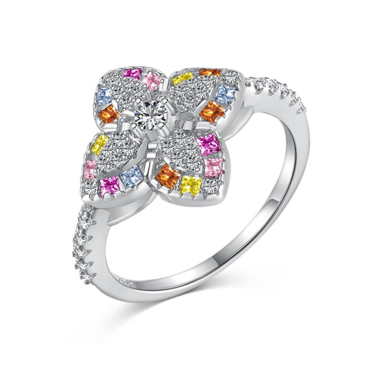 Luxurious Colorful Flower Shape Banquet Ring