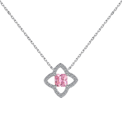 Exquisite Flower Shape Princess Cut Necklace