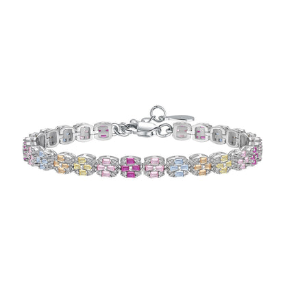 Delicate Colorful Emerald Cut Daily Bracelet