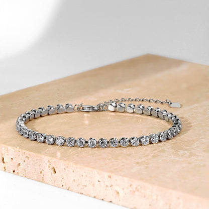 Dazzling Sparkling Round Cut Daily Bracelet