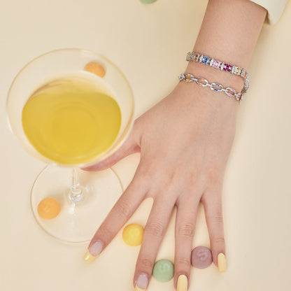 Delicate Colorful Multi Cut Party Bracelet