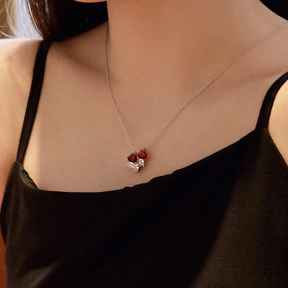 Dainty Red Heart Necklace