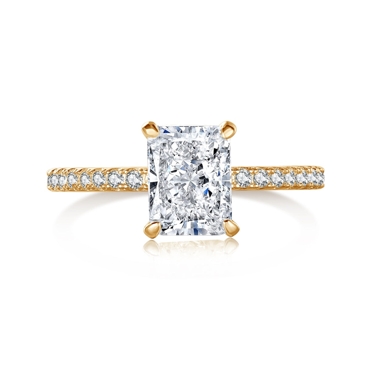 2.0 Carat Dazzling Sparkling Radiant Cut Party Ring