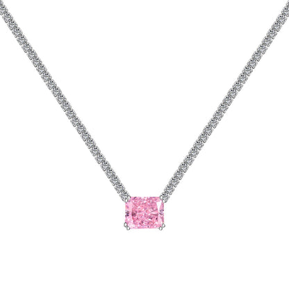 4.0 Carat Elegant Radiant Cut Necklace