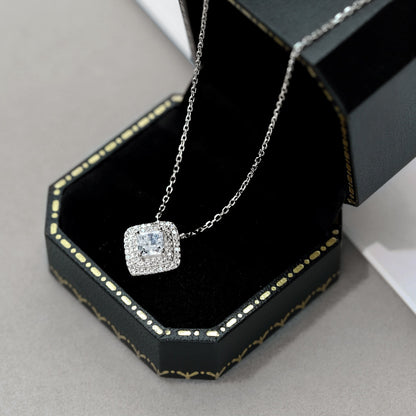 Sparkling Asscher Cut Necklace