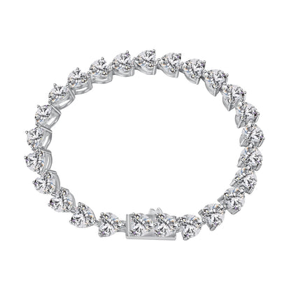 0.75 Carat Elegant Romantic Heart Shape Lover Bracelet