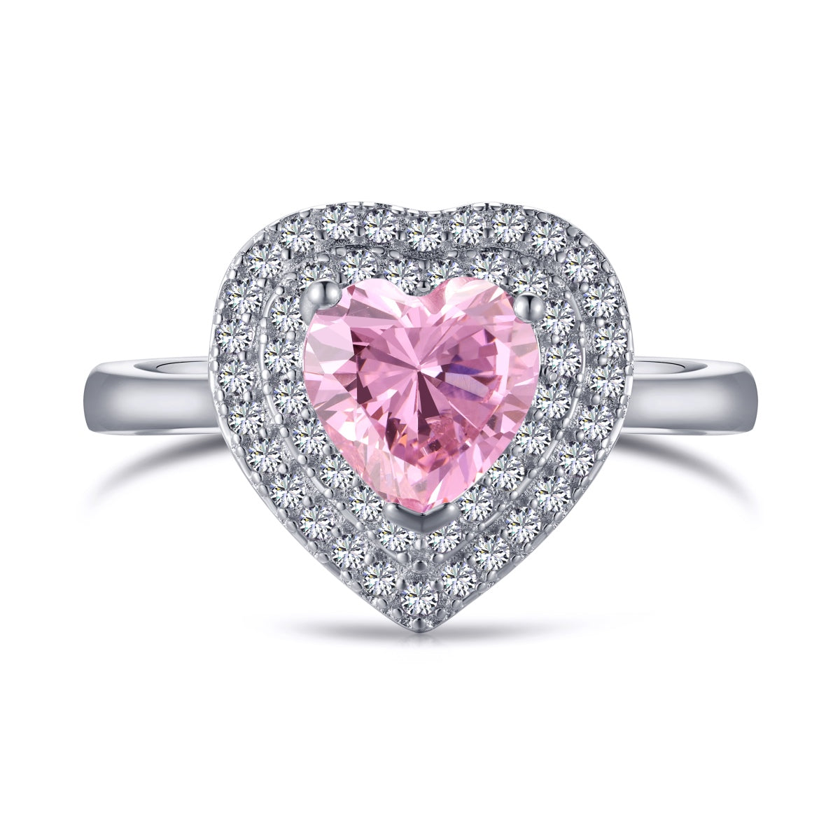 Delicate Ebullient Heart Shape Wedding Ring