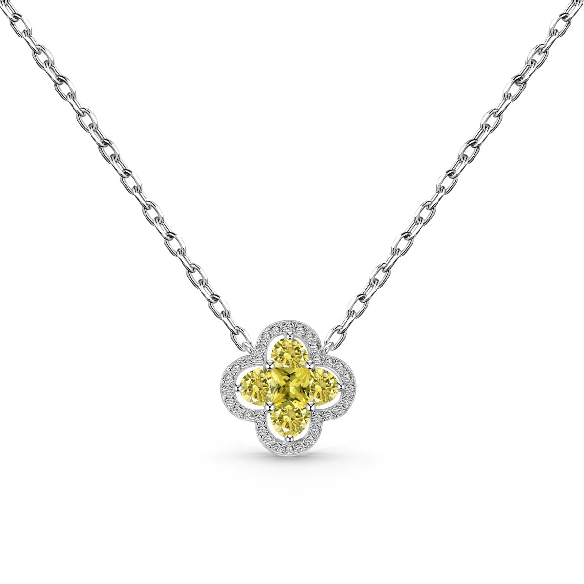 Spliced Lucky Four-Leaf Clover Versatile Necklace