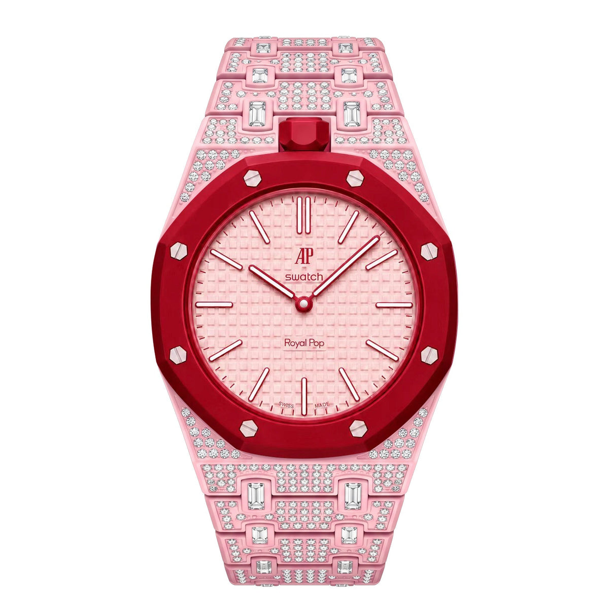 Royal Oak Pop Exclusive Bioceramic Case & Bioceramic Strap Full Diamond
