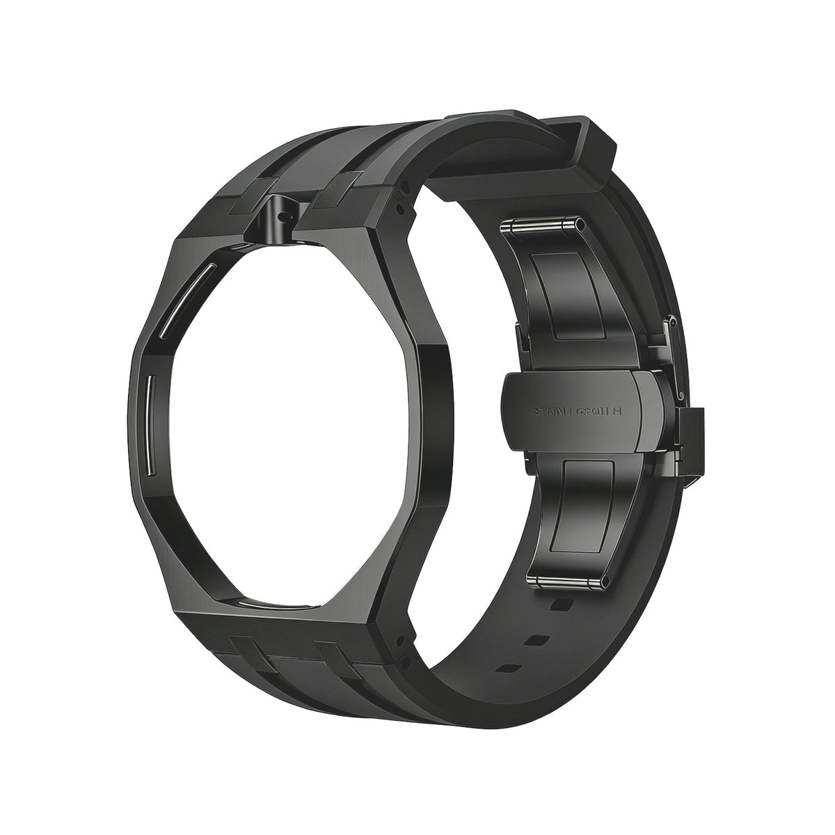 Oak Pop Black Steel Case & Silicone Strap