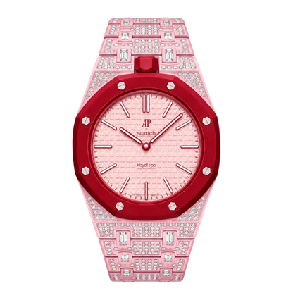 Royal Oak Pop Exclusive Bioceramic Case & Bioceramic Strap Full Diamond