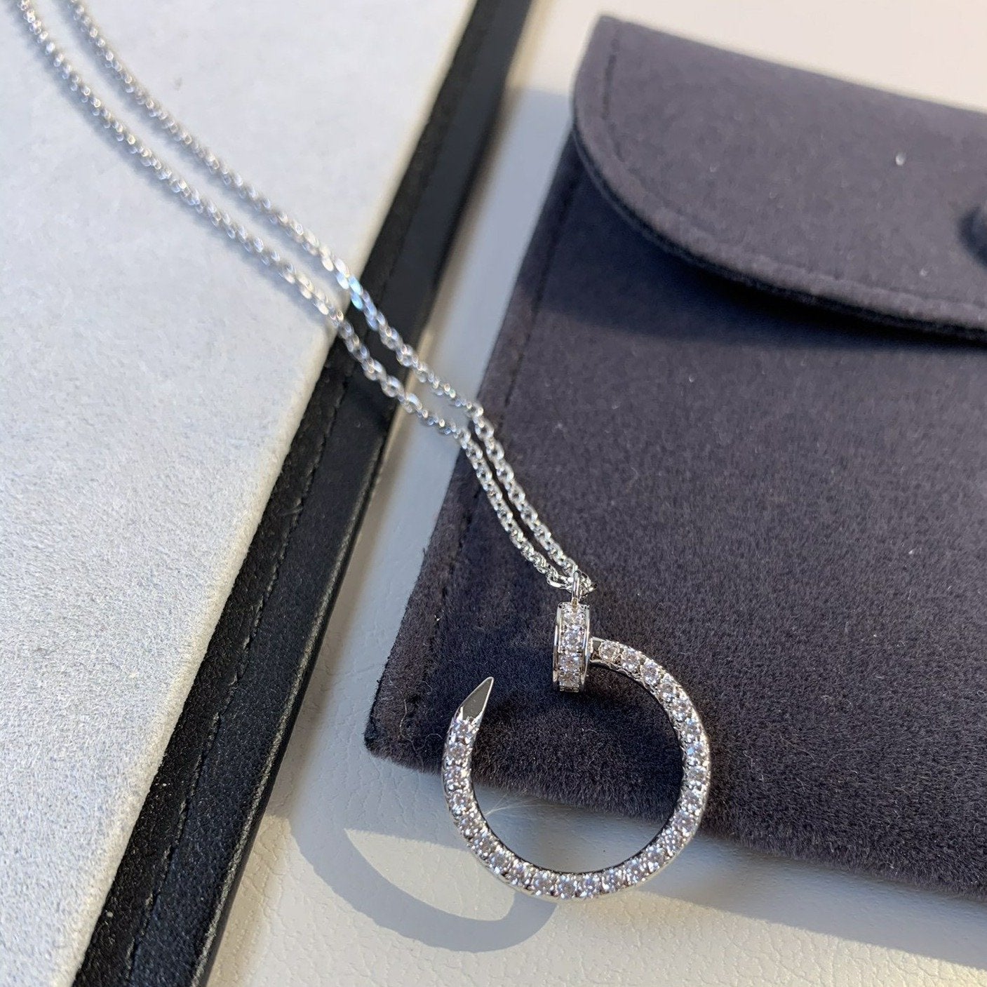 [Topon Jewelry]JUSTE NECKLACE SILVER DIAMONDS