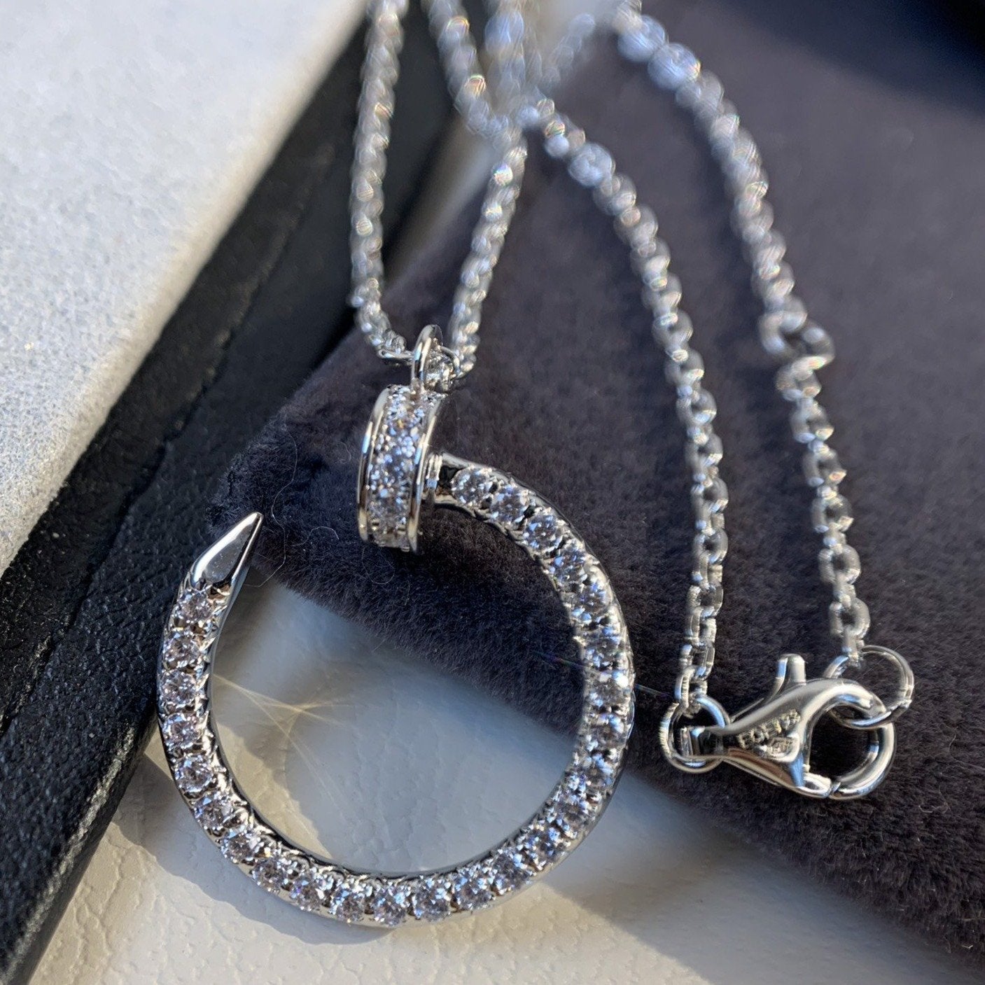 [Topon]JUSTE NECKLACE SILVER DIAMONDS
