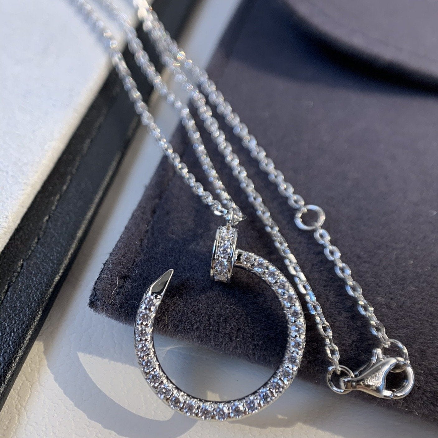 [Topon Jewelry]JUSTE NECKLACE SILVER DIAMONDS