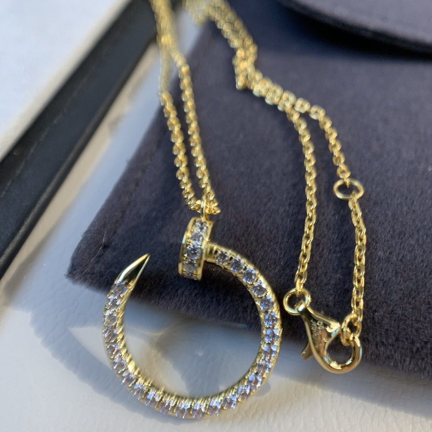 [Topon]JUSTE NECKLACE GOLD DIAMONDS