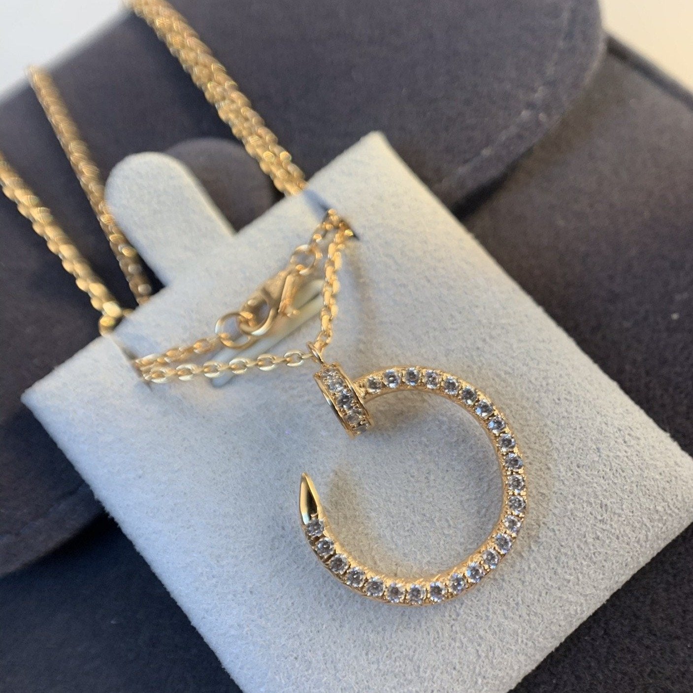 [Topon]JUSTE NECKLACE PINK GOLD DIAMONDS