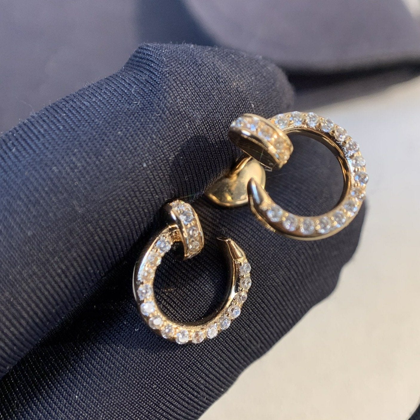 [Topon]JUSTE EARRINGS GOLD DIAMONDS