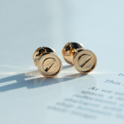 [Topon Jewelry]LOVE EARRINGS PINK GOLD 10MM