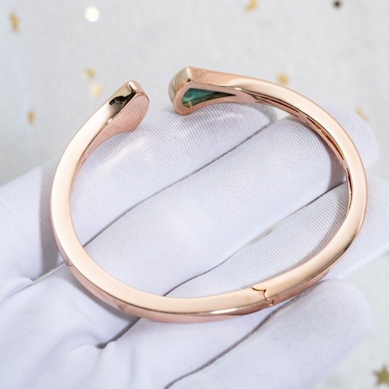 [Topon Jewelry]DREAM BRACELET OPEN MALACHITE PINK GOLD