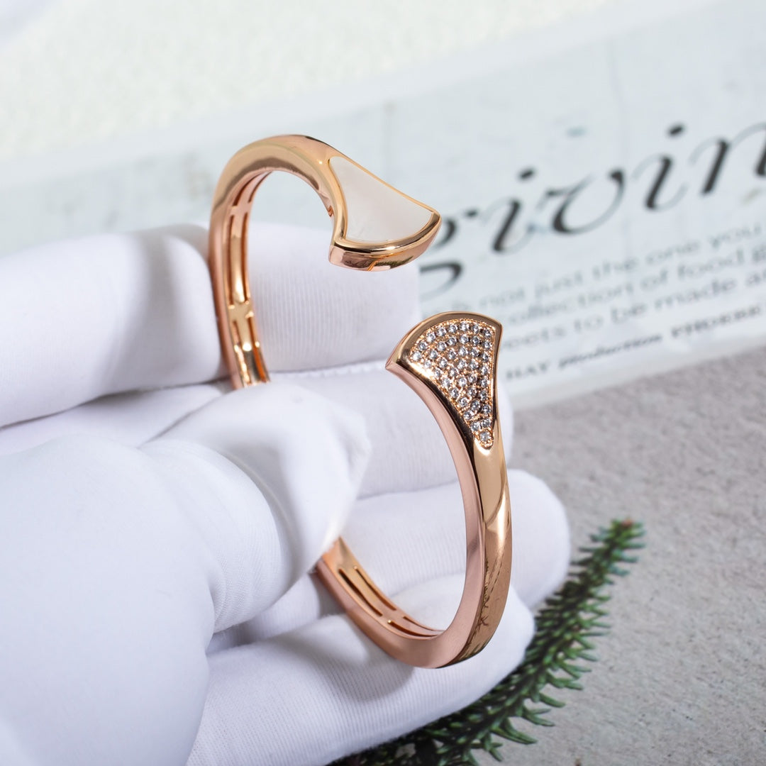 [Topon Jewelry]DREAM BRACELET OPEN PINK GOLD MOP DIAMOND