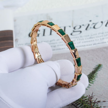 [Topon Jewelry]SERPENTI BRACELET PINK GOLD MALACHITE