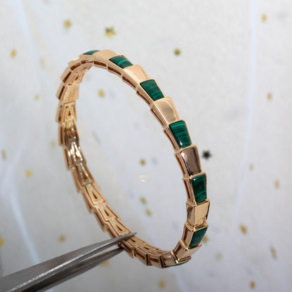 [Topon Jewelry]SERPENTI BRACELET PINK GOLD MALACHITE