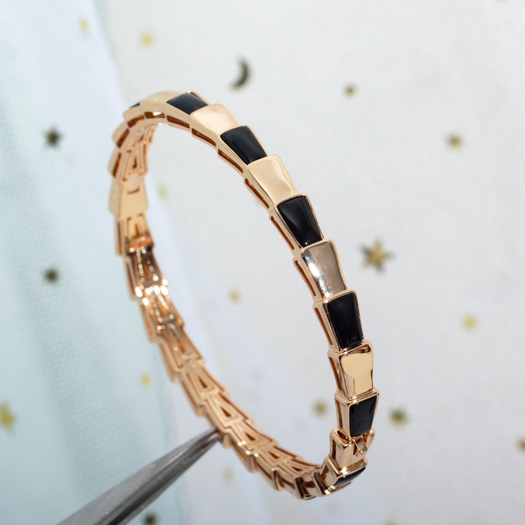 [Topon Jewelry]SERPENTI BRACELET PINK GOLD ONYX