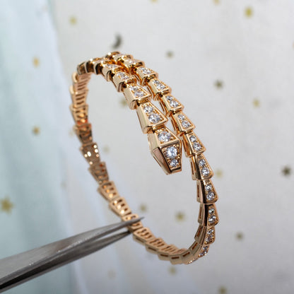 [Topon Jewelry]SERPENTI BRACELET 6.8MM PINK GOLD DIAMOND