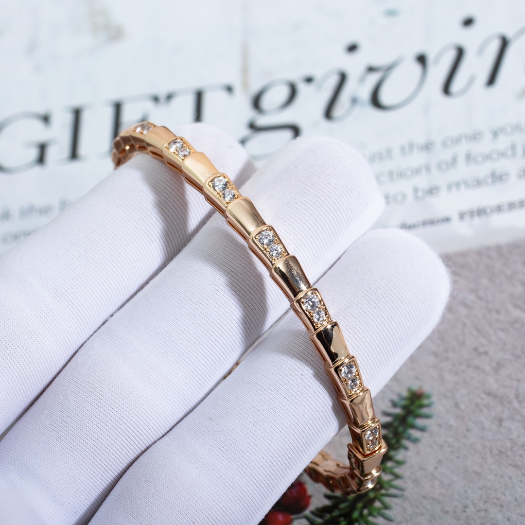 [Topon Jewelry]SERPENTI SMALL BRACELET PINK GOLD DIAMOND