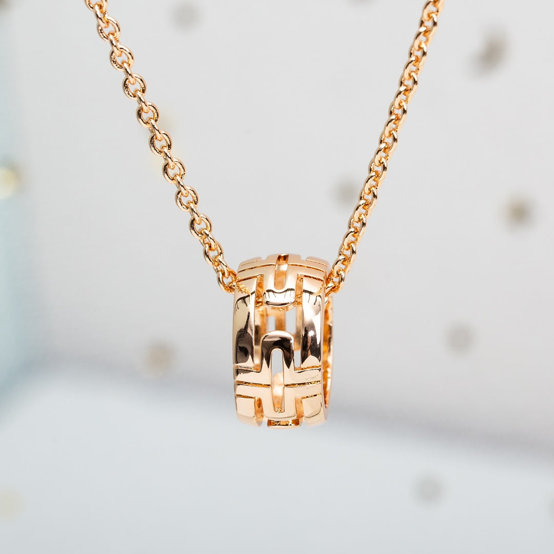 [Topon Jewelry]PARENTESI NECKLACE PINK GOLD