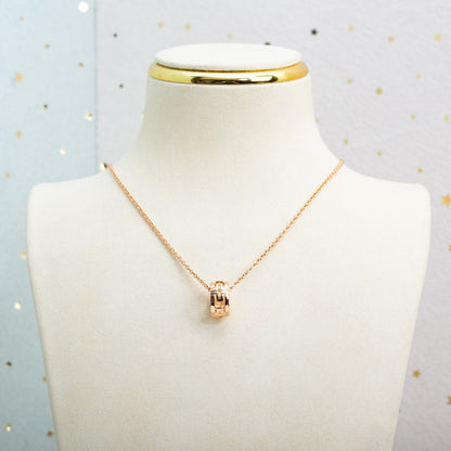 [Topon Jewelry]PARENTESI NECKLACE PINK GOLD