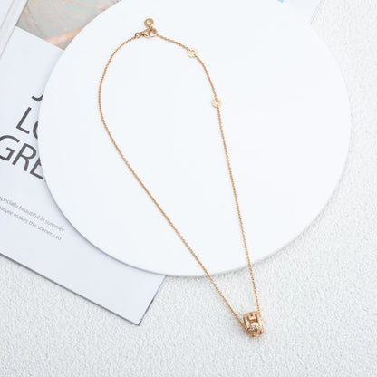 [Topon Jewelry]PARENTESI NECKLACE PINK GOLD DIAMOND