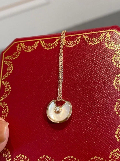 [Topon Jewelry]AMULETTE ROSE GOLD MOP NECKLACE