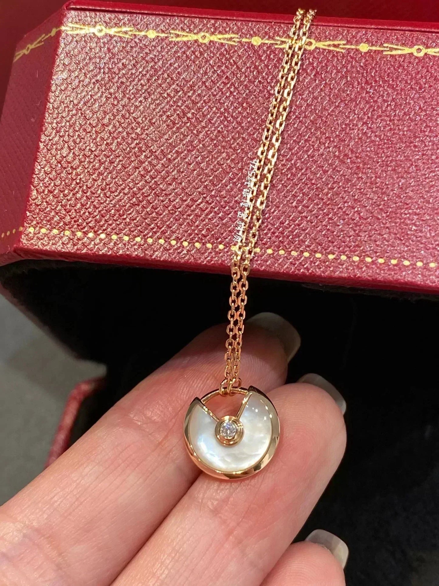 [Topon Jewelry]AMULETTE ROSE GOLD MOP NECKLACE