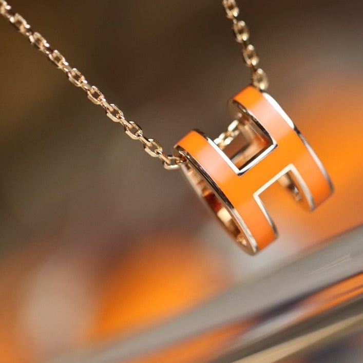 [Topon]POP H PEDANT PINK GOLD