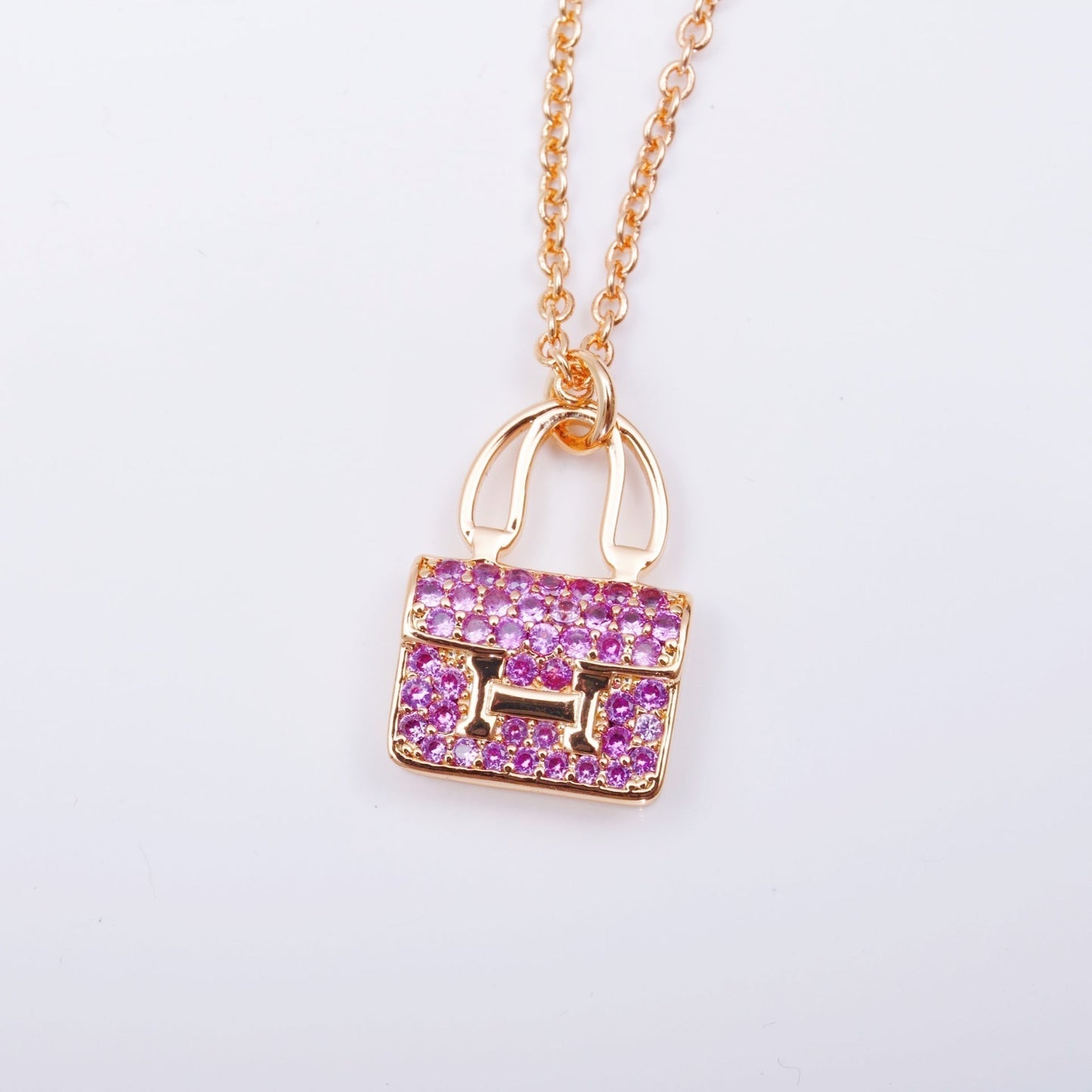 [Topon]CONSTANCE PEDANT PURPLE DIAMOND NECKLACE