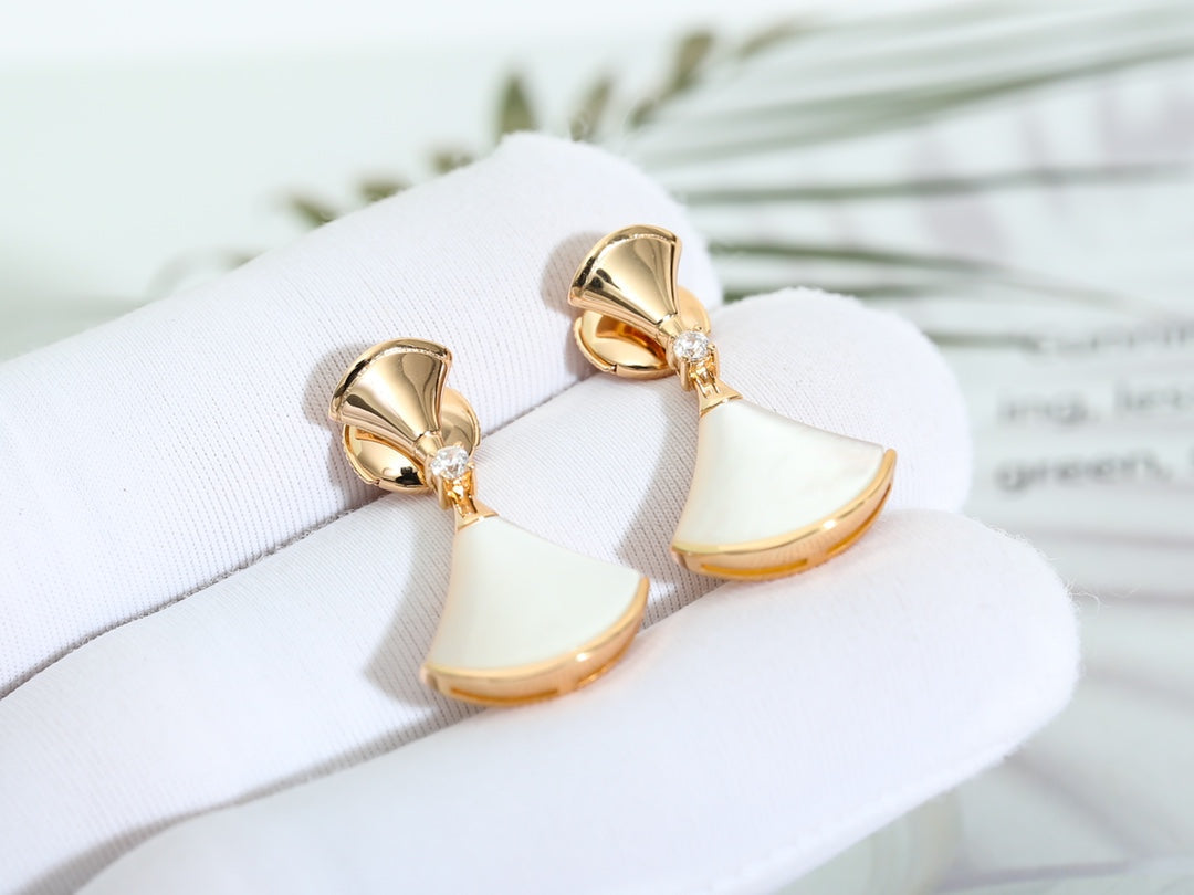 [Topon Jewelry]DREAM MOP PINK GOLD EARRINGS